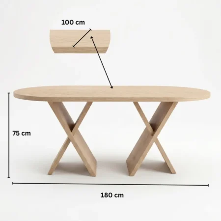 Benny Dining Table - Red Oak