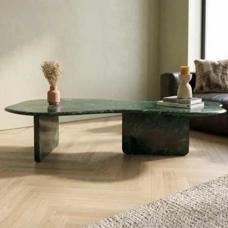 Alamendra Coffee Table in Green Marble