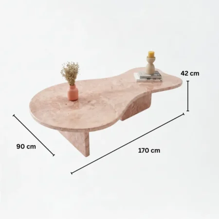 Alamendra Coffee Table in Pink Marble (1)