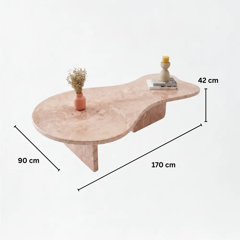 Alamendra Coffee Table in Pink Marble (1)