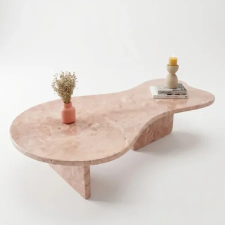 Alamendra Coffee Table in Pink Marble (3)