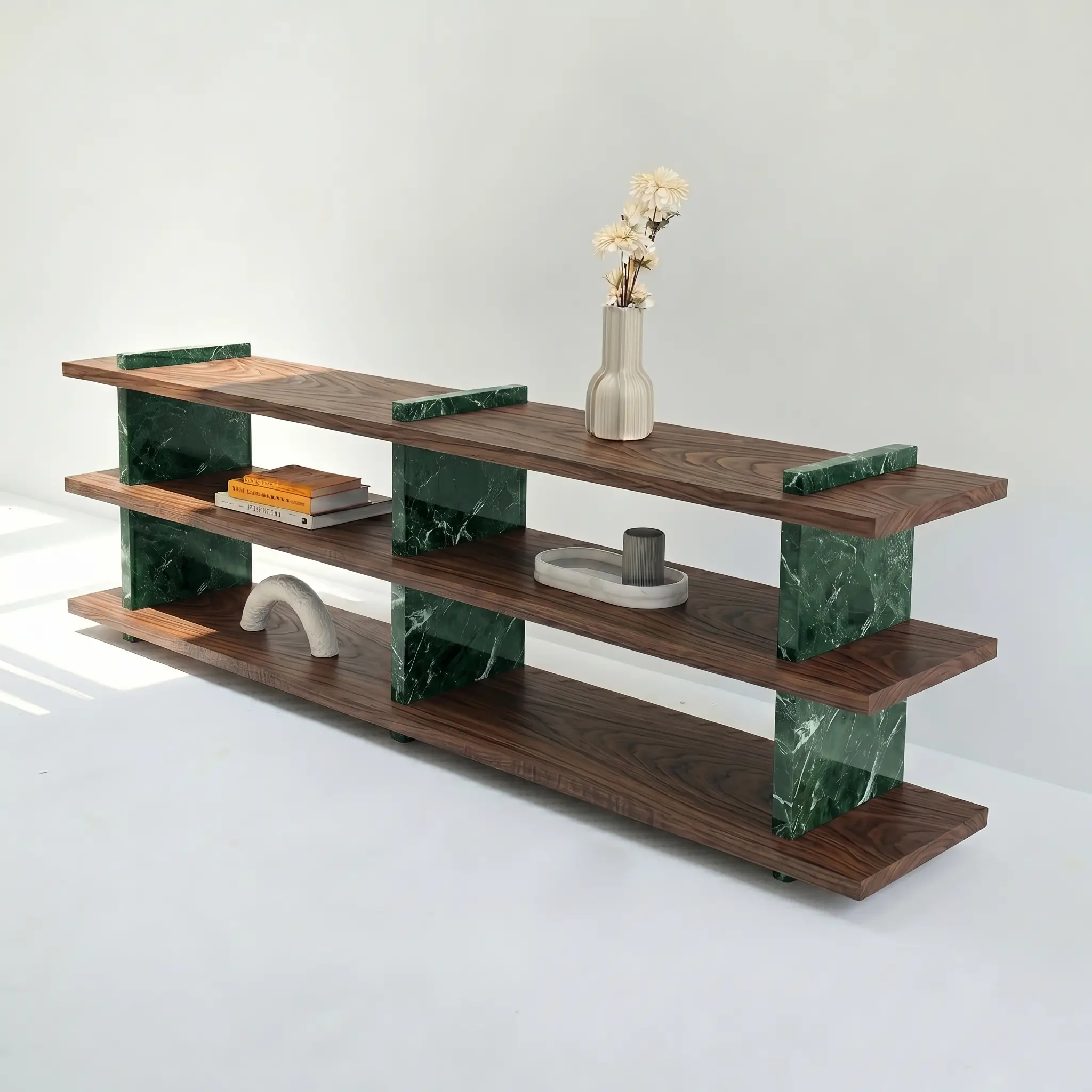 Craig TV Unit in Green Marble (1)