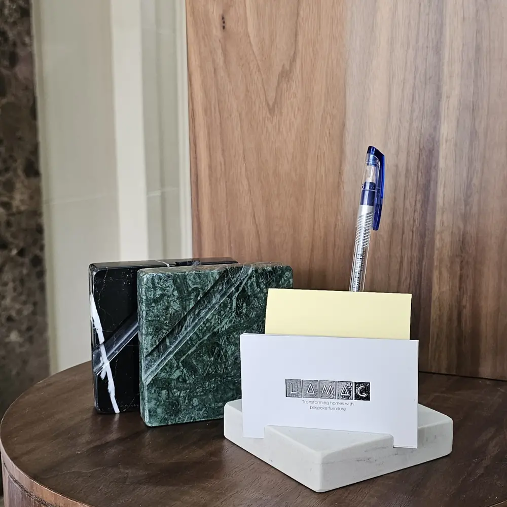 Marble Card & Pen Holder