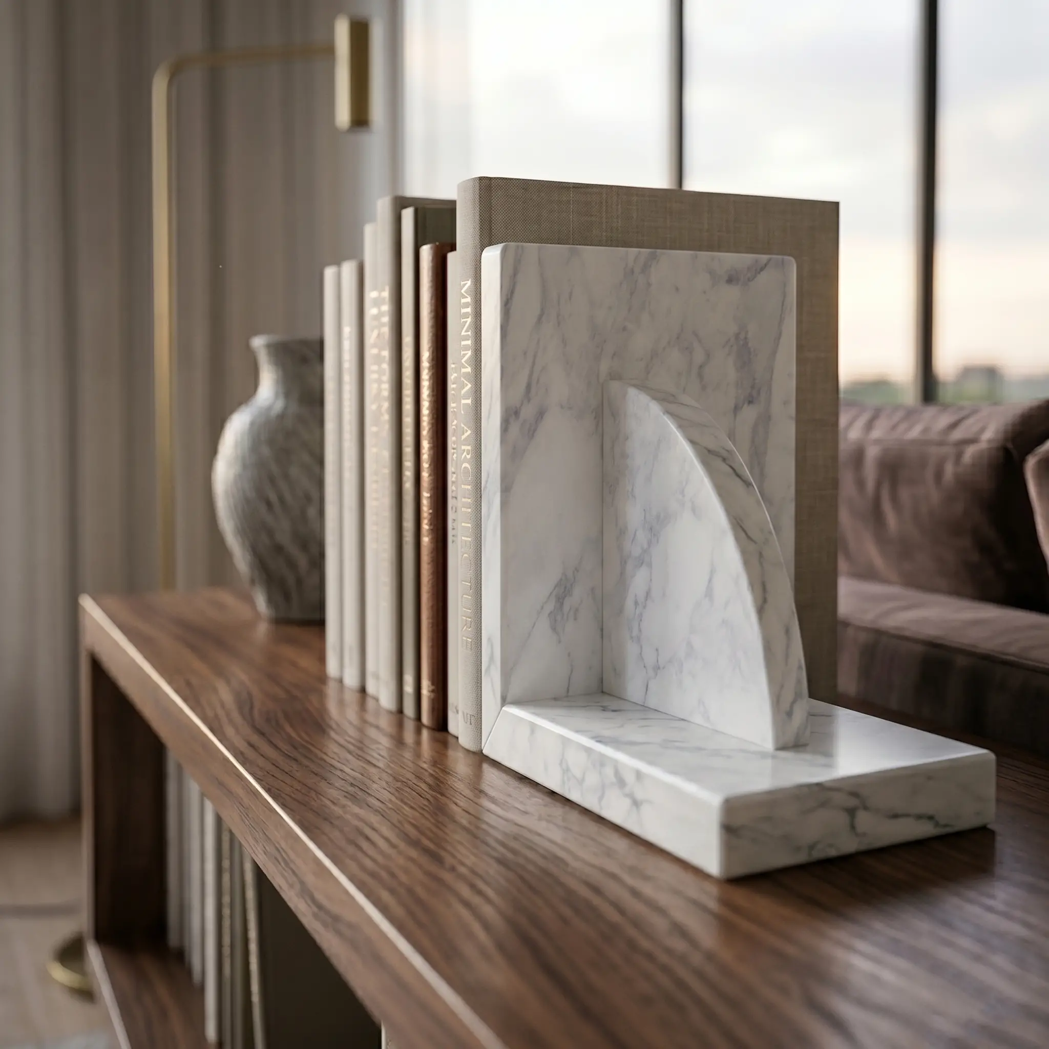 Marble L Bookends
