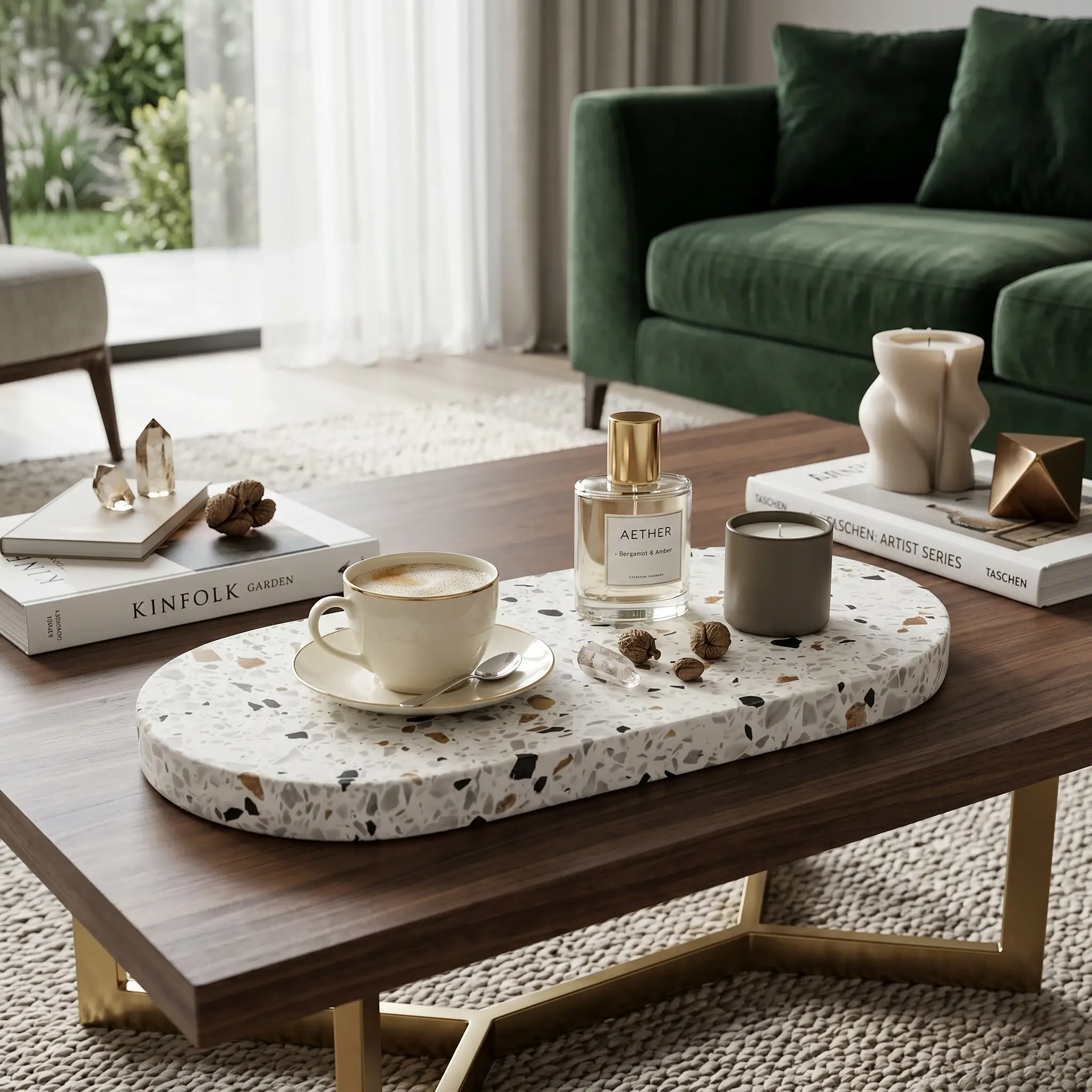 Terrazzo Oval Stone Board