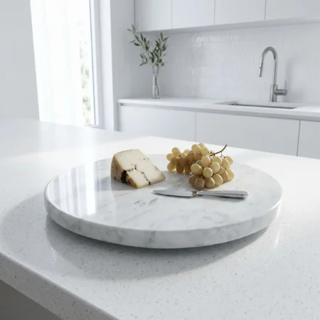 White Marble Lazy Suzan