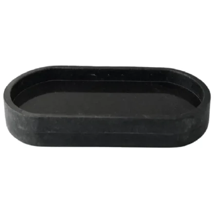 Oval Marble Border Tray (6) Black