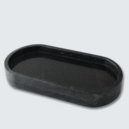 Oval Marble Border Tray (7) Black