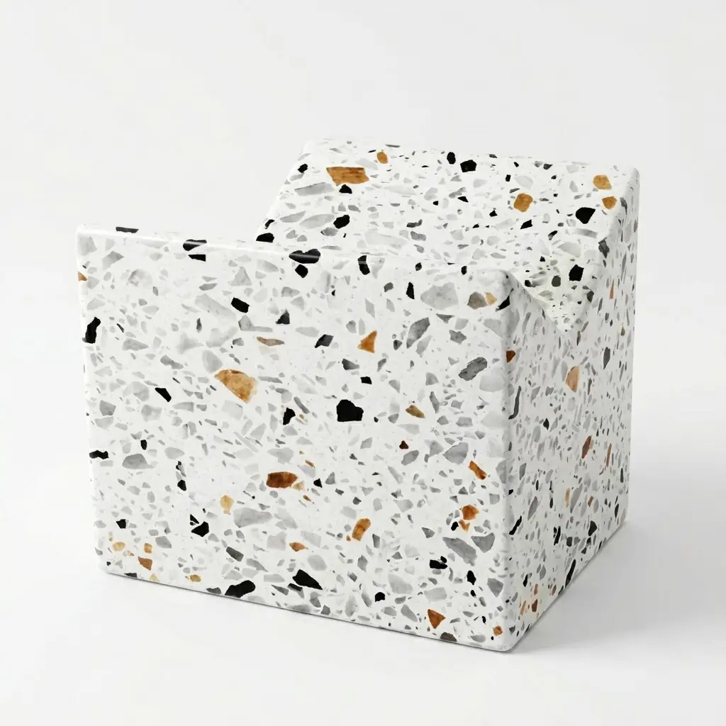 V Shaped Marble Book Holde - Terrazzo (3)