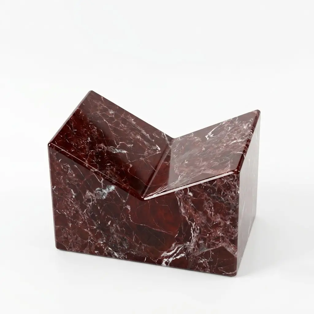V Shaped Marble Book Holder - Burgundy Marble (2)