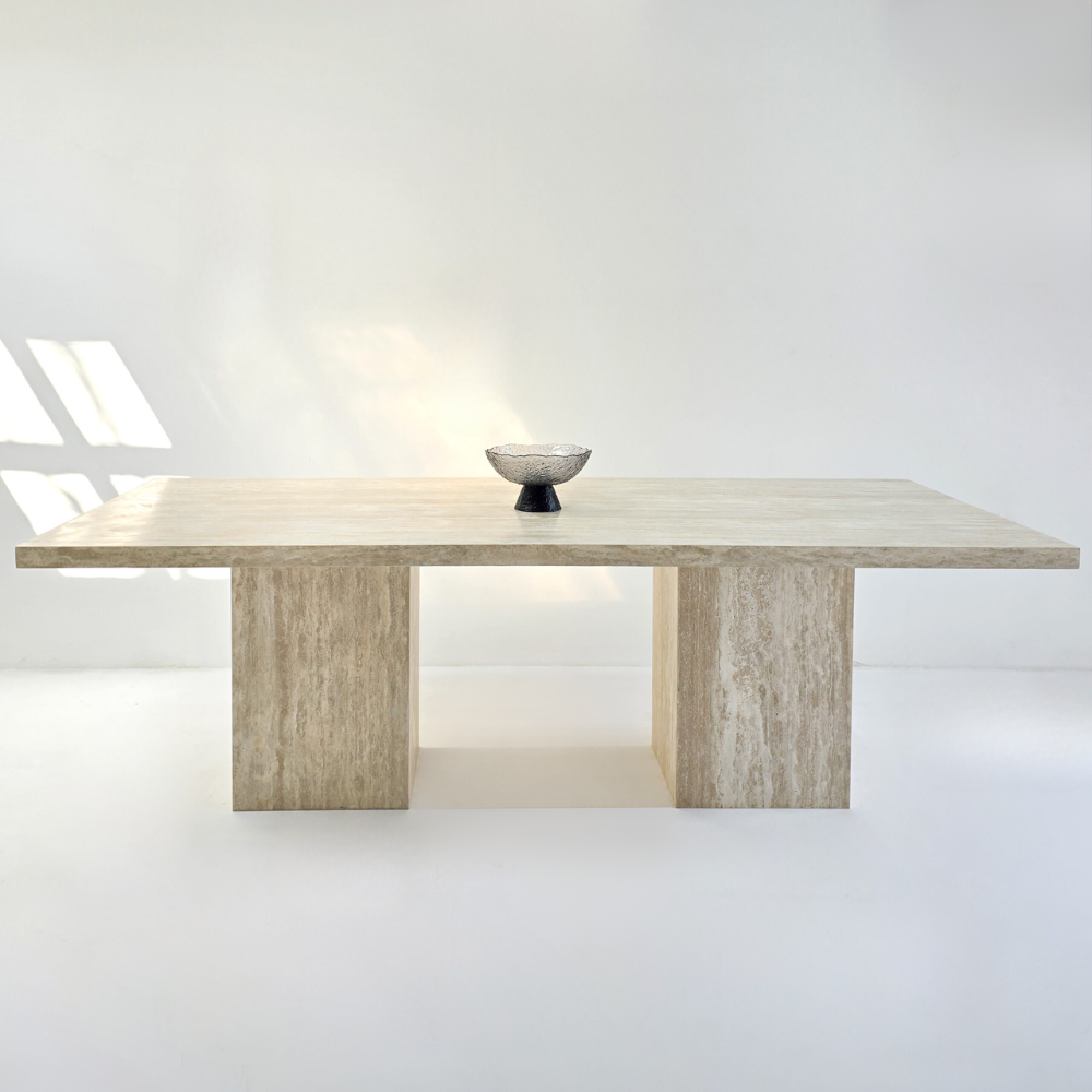 Terra travertine dining table