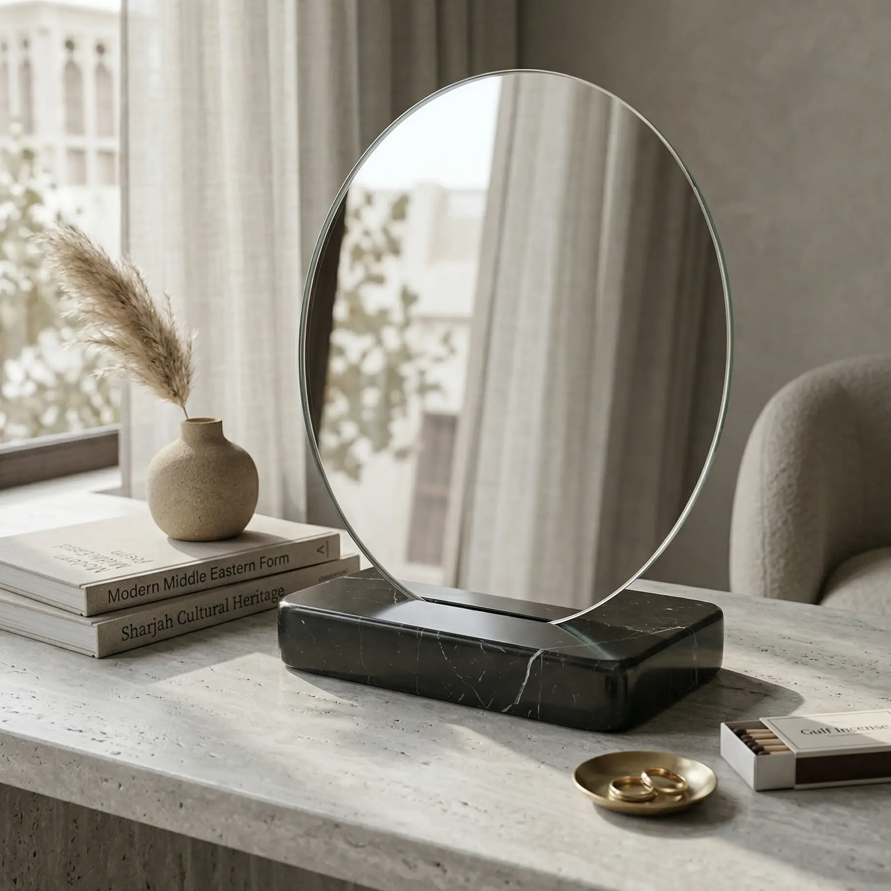 Marble Table Mirror
