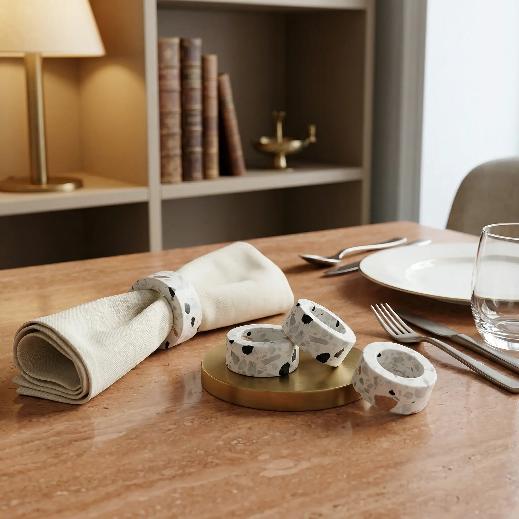 Terrazzo Napkin rings (Set of 4)