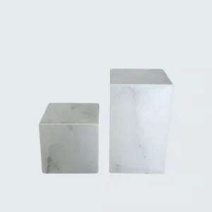 White Marble Bookends
