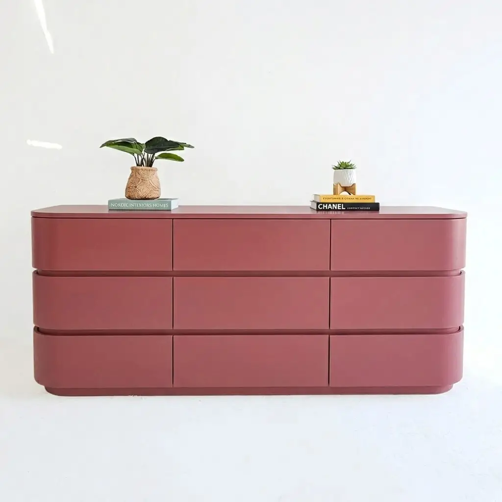 Lexa Chest of Drawers - Red