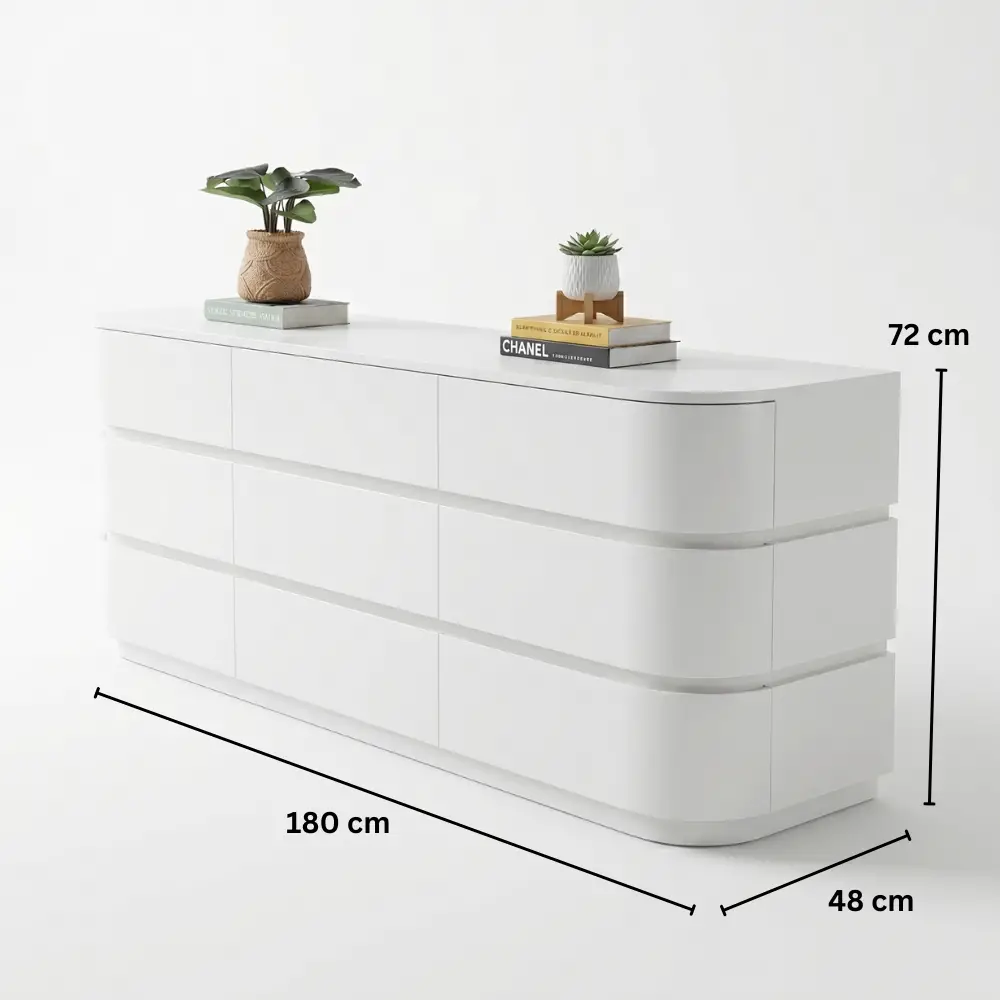 Lexa Chest of Drawers - White (2)