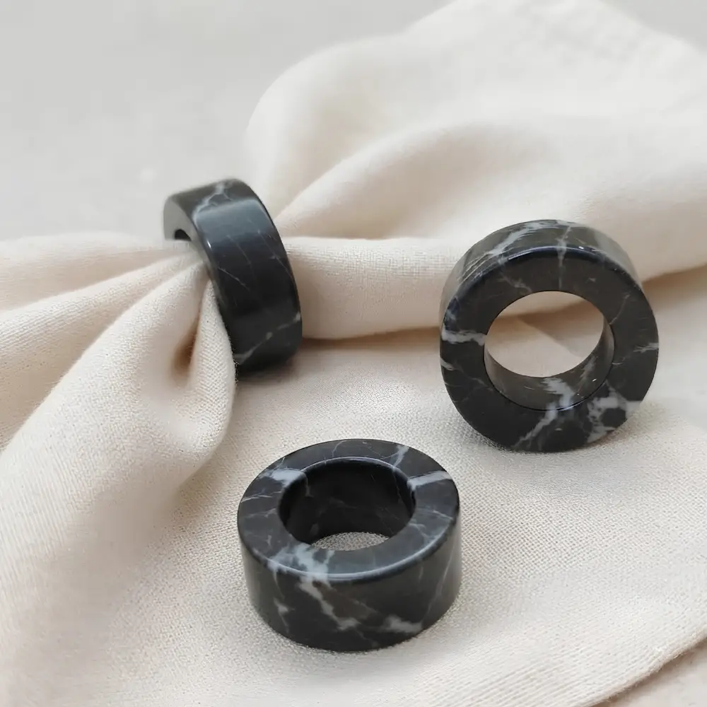 Marble Rings in black (2)