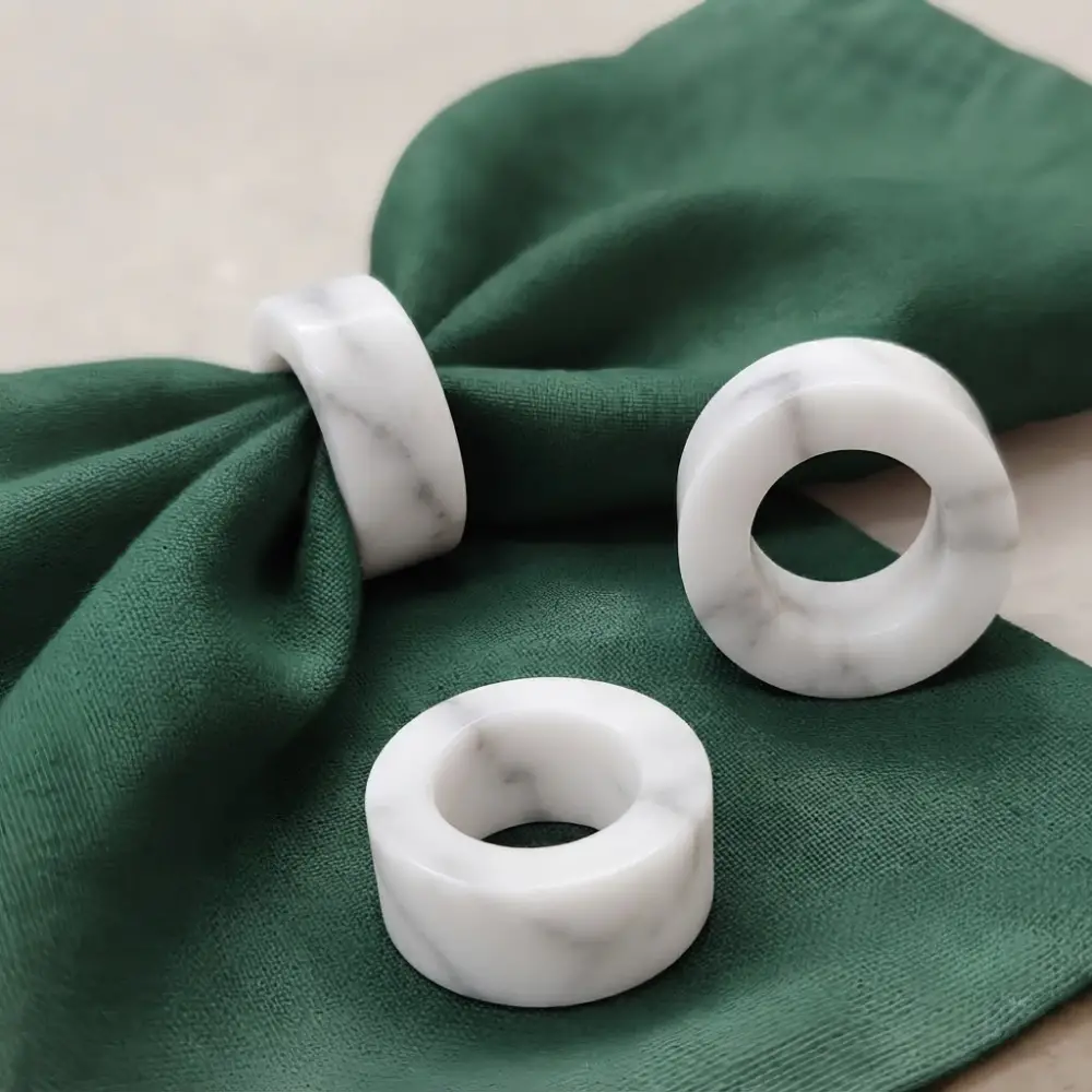 Marble Rings in white (2)