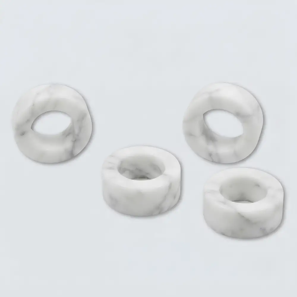 Marble Rings in white (3)