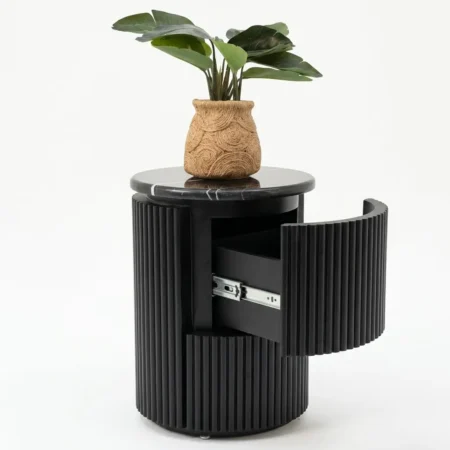 Nero Fluted Side Table 1 (2)