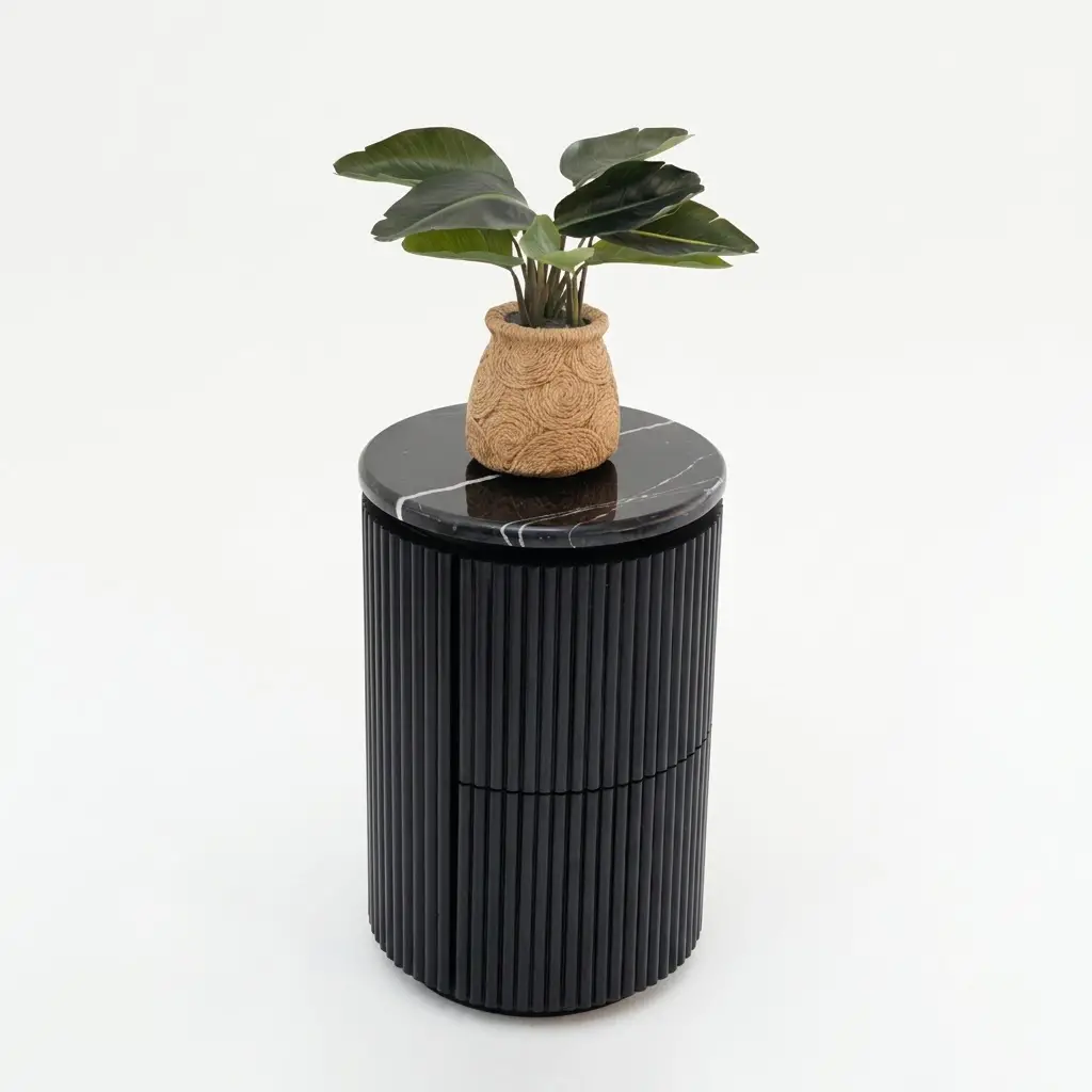 Nero Fluted Side Table 1 (4)