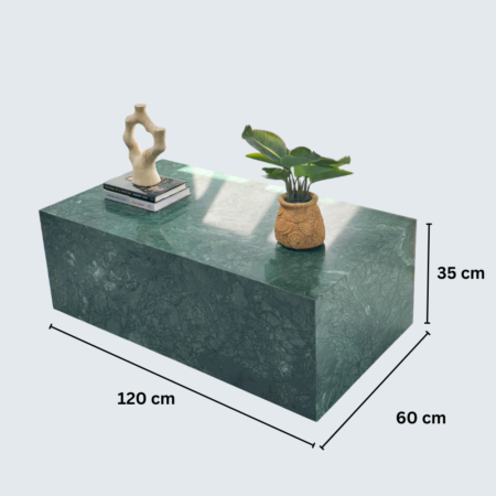 Rectangular Anna Coffee Table - Green Marble
