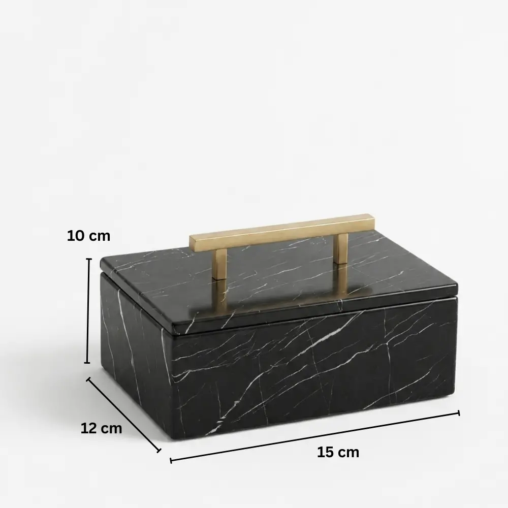 Rectangular Jewelry Box - Black (3)