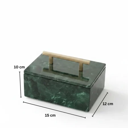 Rectangular Jewelry Box - Green Marble (3)
