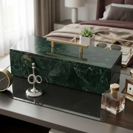 Rectangular Jewelry Box - Green Marble (4)