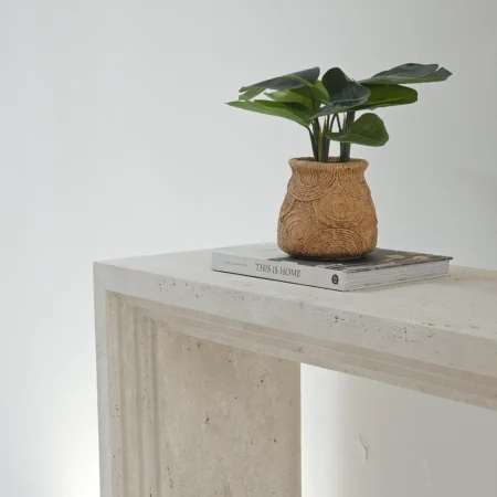 Alma Console (Unfilled Raw Travertine) (5)