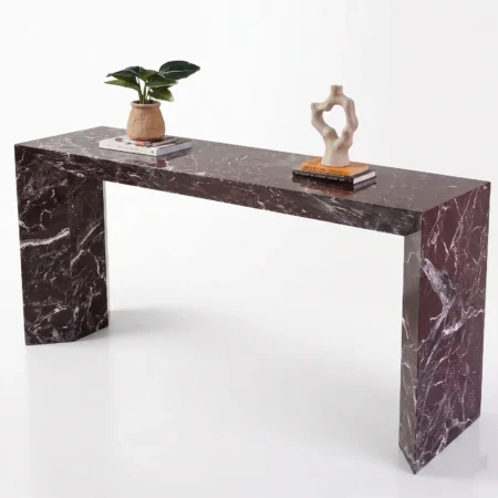 Soren Console in Burgundy Marble (5)
