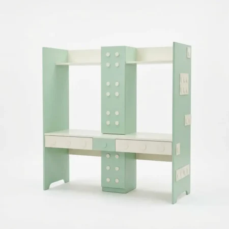Ollie Desk in Green-White (4)