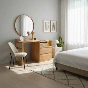 wood finish dressing table
